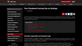 
                            6. Von Facebook-Connect bis zu Smileys - JOYclub