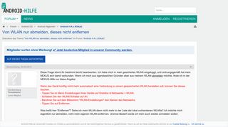 
                            2. Von WLAN nur abmelden, dieses nicht entfernen - Android 4.4.x ...