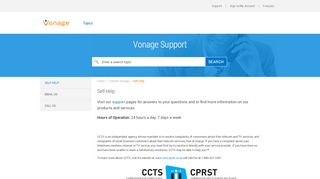 
                            6. Vonage CA Support | Contact Us