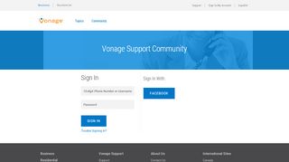 
                            4. Vonage | Community Sign In - Vonage Support