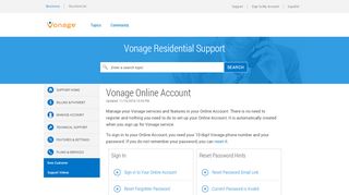 
                            5. Vonage Residential | Answer | Vonage Online Account