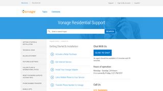 
                            2. Vonage Residential | Contact Us - Vonage Support - Vonage Business