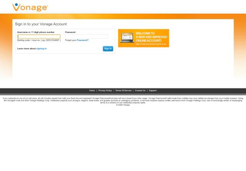 
                            5. Vonage UK - Login