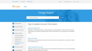 
                            10. Vonage UK Support | Answers List | Sign in/Update Account ...