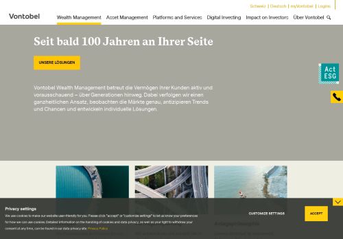 
                            9. Vontobel Wealth Management für Privatkunden