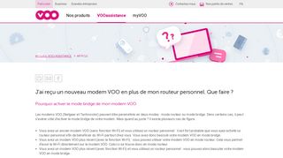 
                            6. VOOassistance - Activer le mode bridge de mon modem VOO