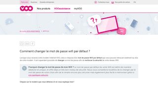 
                            11. VOOassistance - Comment changer le mot de passe wifi par défaut ?