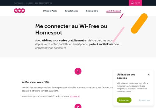 
                            2. VOOassistance - Me connecter à un point d'accès Wi-Free ...