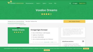 
                            4. Voodoo Dreams Casino – 20 Freispiele gratis (Februar 2019)