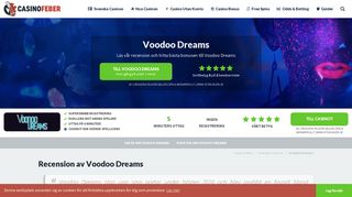 
                            7. Voodoo Dreams » Ett enastående bra casino där du kan spela utan ...