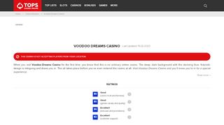 
                            5. Voodoo Dreams Online Casino Review | CasinoTopsOnline.com