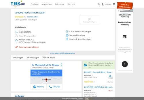 
                            7. ▷ voodoo-media GmbH Atelier | Tel. (040) 419105... - - 11880.com