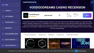 
                            9. VoodooDreams - Online casino med dueller & blixtsnabba utbetalningar