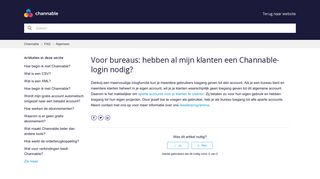 
                            3. Voor bureaus: hebben al mijn klanten een Channable-login nodig ...