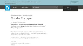 
                            9. Vor der Therapie | Die Techniker