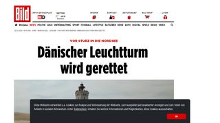 
                            13. Vor Sturz in die Nordsee: Dänischer Leuchtturm wird gerettet - News ...