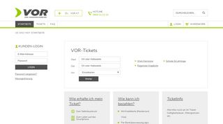 
                            10. VOR-Ticketshop - Startseite