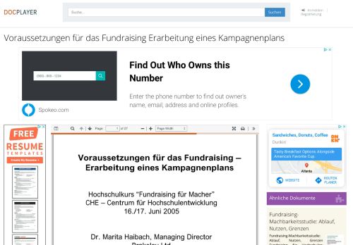 
                            9. Voraussetzungen für das Fundraising Erarbeitung eines ...