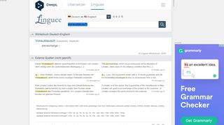 
                            12. Voraustausch - Englisch-Übersetzung – Linguee Wörterbuch
