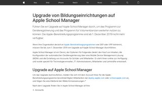 
                            11. Vorbereitung auf das Upgrade auf den Apple School Manager ...