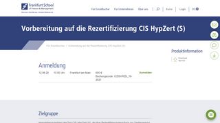 
                            11. Vorbereitung auf die Rezertifizierung CIS HypZert (S) - Frankfurt School