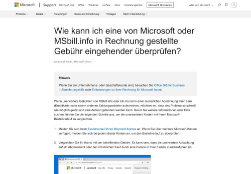 
                            11. Vorgehensweise bei unerwarteten Gebühren von Microsoft