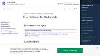 
                            5. Vorlesungen/Anmeldungen/LSF - FH Münster