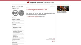 
                            3. Vorlesungsverzeichnis LSF - Uni Heidelberg