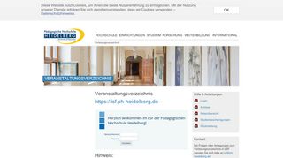 
                            6. Vorlesungsverzeichnis - Pädagogische Hochschule Heidelberg