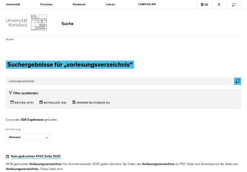 
                            10. Vorlesungsverzeichnis - Suche | Universität Konstanz