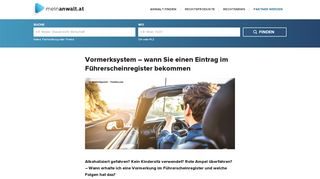 
                            7. Vormerksystem – wann Sie einen Eintrag im Führerscheinregister ...