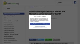 
                            5. Vorratsdatenspeicherung in Deutschland I Datenschutz 2019