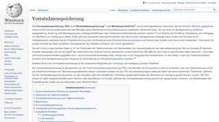 
                            8. Vorratsdatenspeicherung – Wikipedia