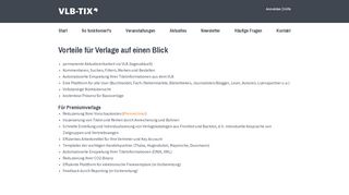 
                            7. Vorschau heißt jetzt VLB-TIX - Für Verlage