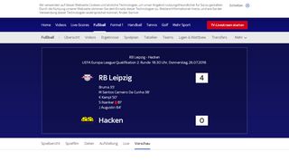 
                            3. Vorschau | RB Leipzig - Hacken | 26.07.2018 - Sky Sport