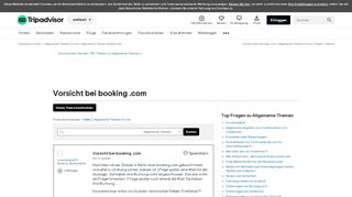 
                            10. Vorsicht bei booking .com - Allgemeine Themen Forum, Fragen ...