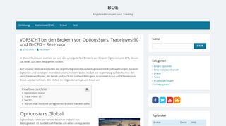 
                            6. VORSICHT bei den Brokern von OptionsStars, TradeInvest90 und ...