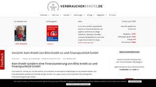 
                            10. Vorsicht: kein Kredit von Blitz-kredit.co und Finanzpunkt24 GmbH ...