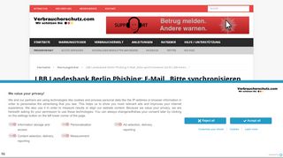 
                            13. Vorsicht Phishing: E-Mail im Namen der Landesbank Berlin (LBB)