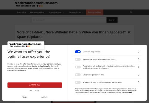 
                            13. Vorsicht Spam: Nora Wilhelm hat ein Video von Ihnen gepostet