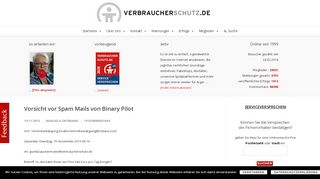 
                            5. Vorsicht vor Spam Mails von Binary Pilot - Verbraucherschutz.de