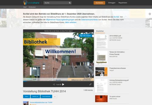 
                            10. Vorstellung Bibliothek TUHH 2014 - Slideshare