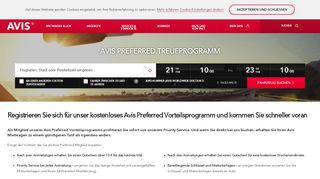 
                            2. Vorteile bei der Autoanmietung mit Avis Preferred - Avis.ch