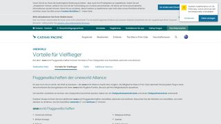 
                            11. Vorteile für Vielflieger | oneworld – Cathay Pacific