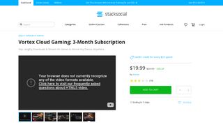 
                            7. Vortex Cloud Gaming: 3-Month Subscription | StackSocial