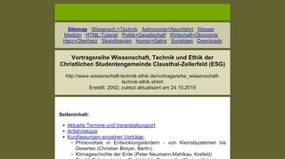 
                            12. Vortragsreihe Wissenschaft Technik und Ethik der ESG Clausthal