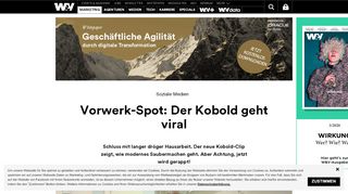 
                            9. Vorwerk-Spot für Kobold geht viral | W&V