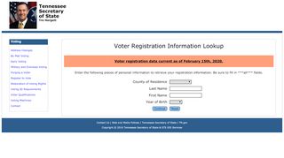 
                            8. Voter Registration Information Lookup - TNMap - TN.gov