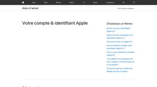 
                            3. Votre compte & Apple ID - Aide à l'achat - Apple (CH)