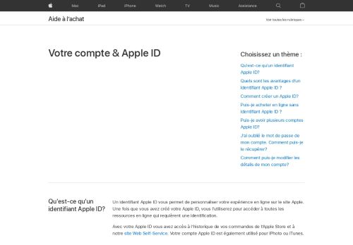 
                            5. Votre compte & Apple ID - Aide à l'achat - Apple (FR)